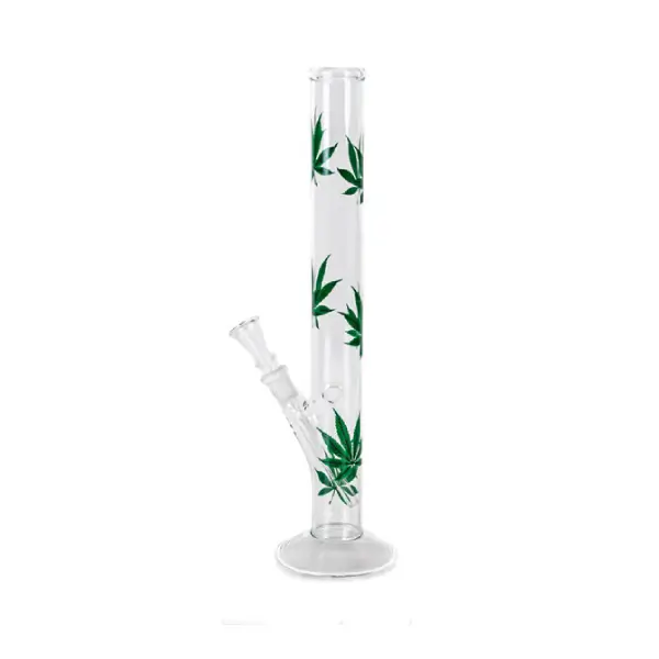 Greenline Glass Bong With Leaf